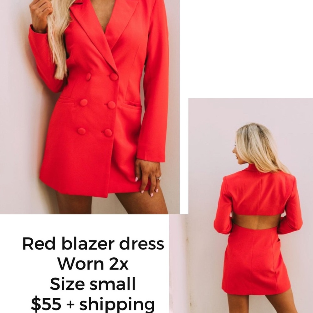 Red blazer dress